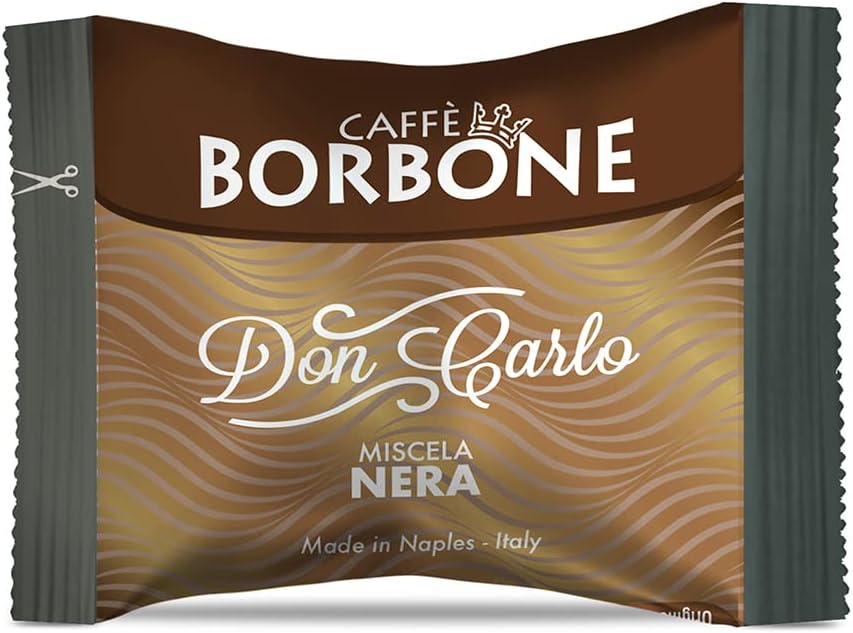 Caffè Borbone Don Carlo, Miscela Nera - 100 Capsule - Compatibili con le Macchine ad uso domestico Lavazza* A Modo Mio*