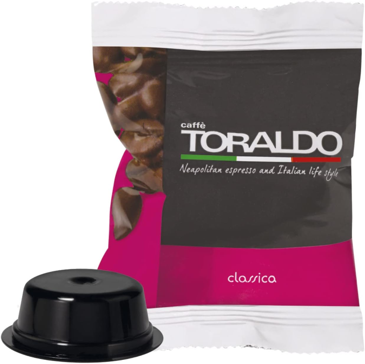 CAFFÈ TORALDO | Compatibile A Modo Mio* | CAPSULE | Caffè Selezionato, Tostato e Torrefatto in Italia | Eccellenza del Caffè Napoletano (Miscela Classica, 100 Unità)