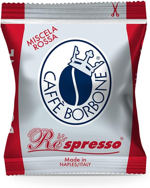 Caffè Borbone Respresso, Miscela Rossa - 100 Capsule - Compatibili con le Macchine ad uso domestico Nespresso*