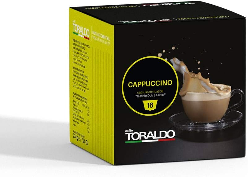 Caffè Toraldo Cappuccino Capsules Compatibili con 'Nescafè Dolce Gusto' 16 Capsules