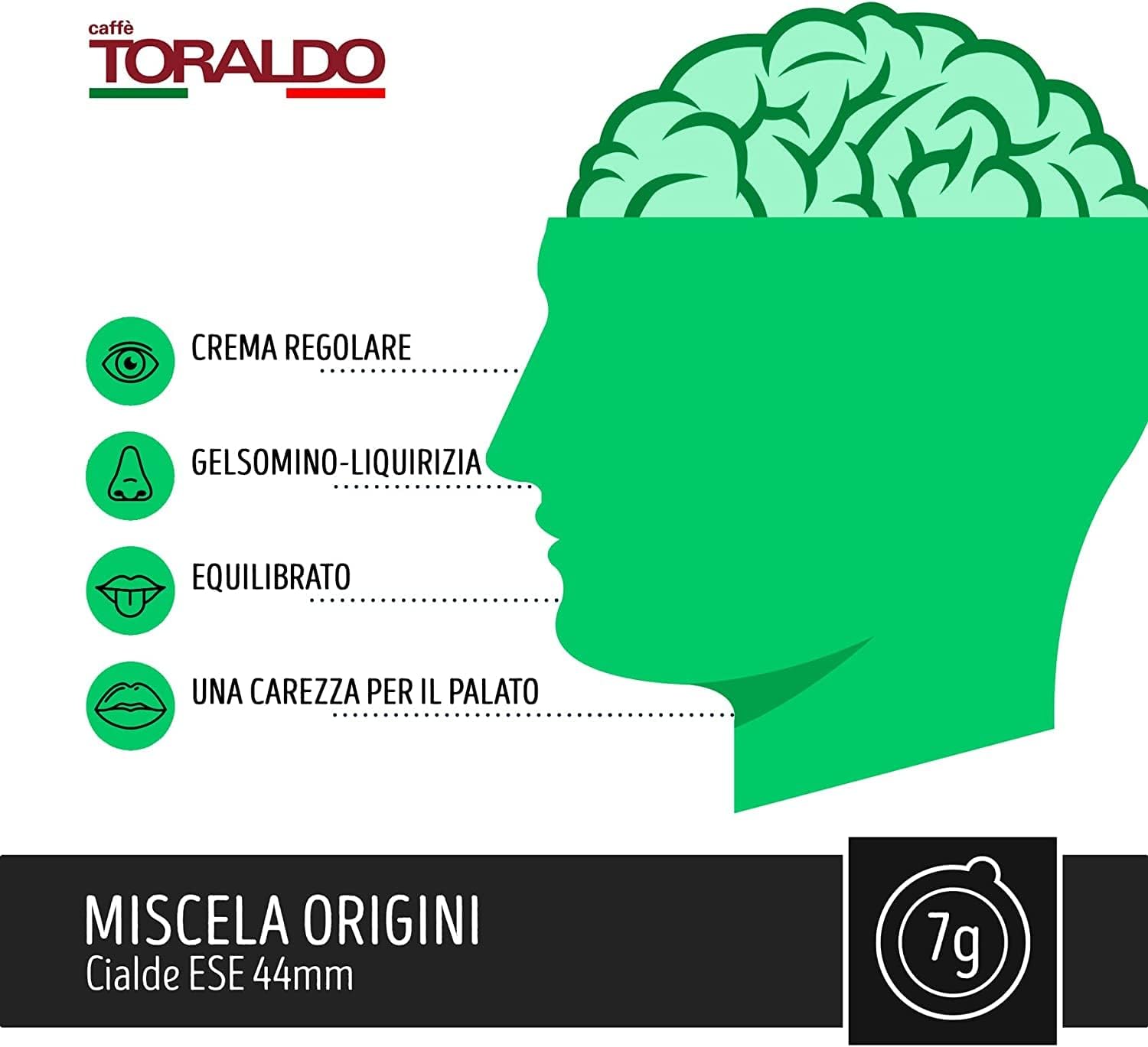 Caffè Toraldo Miscela Origini Cialde ESE 44 mm (50 Unità)