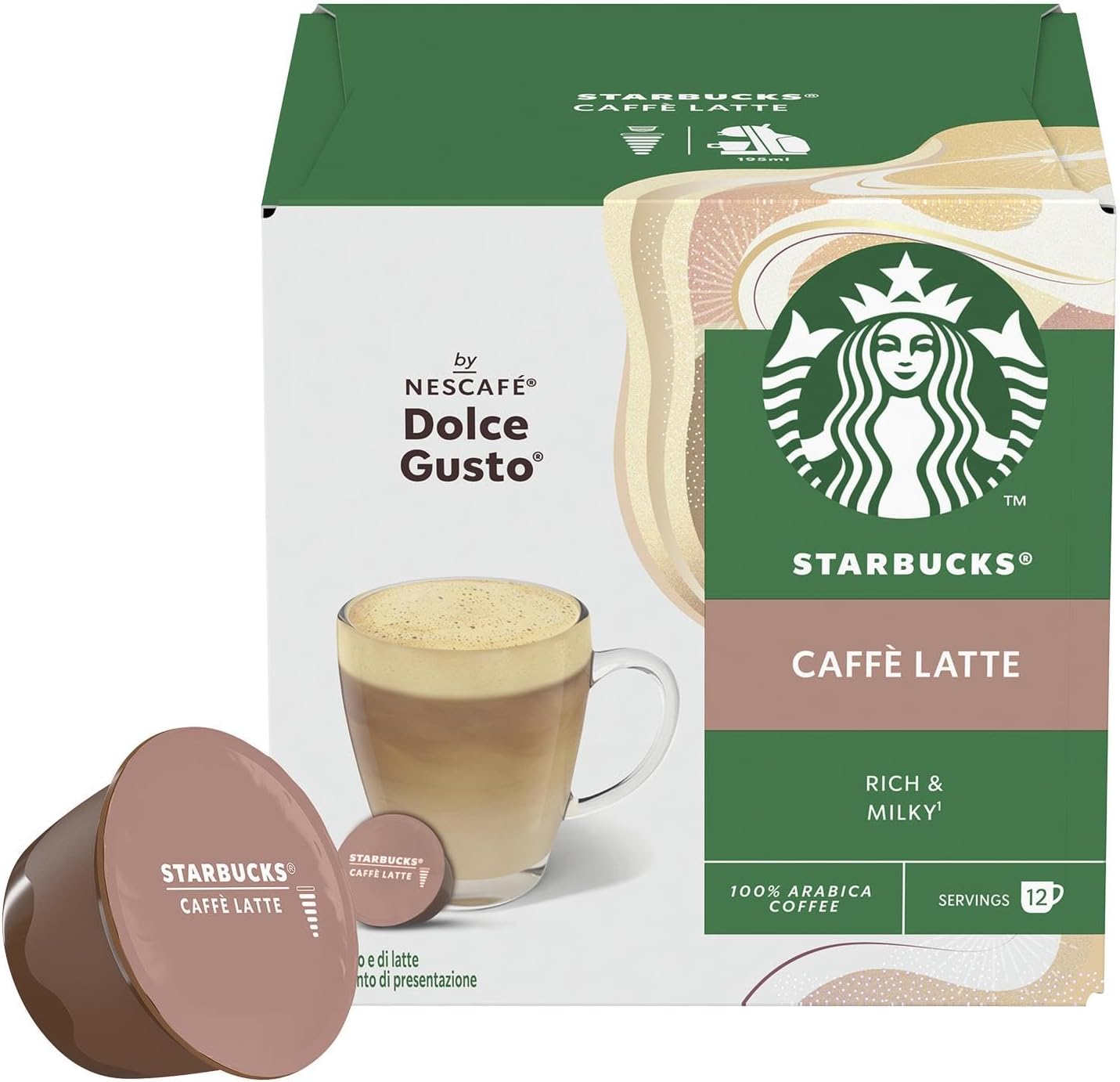 Starbucks Caffè Latte By Nescafé Dolce Gusto Caffè Latte 12 Capsule