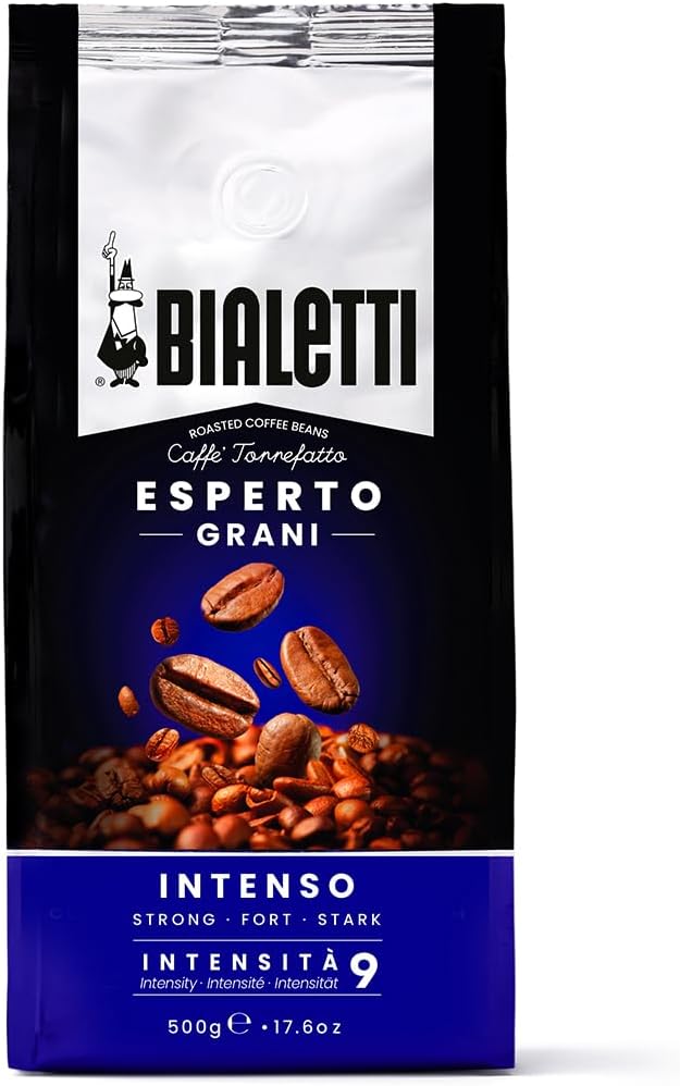 Bialetti Esperto Grani, Caffè in Grani, Gusto Intenso, 500 G