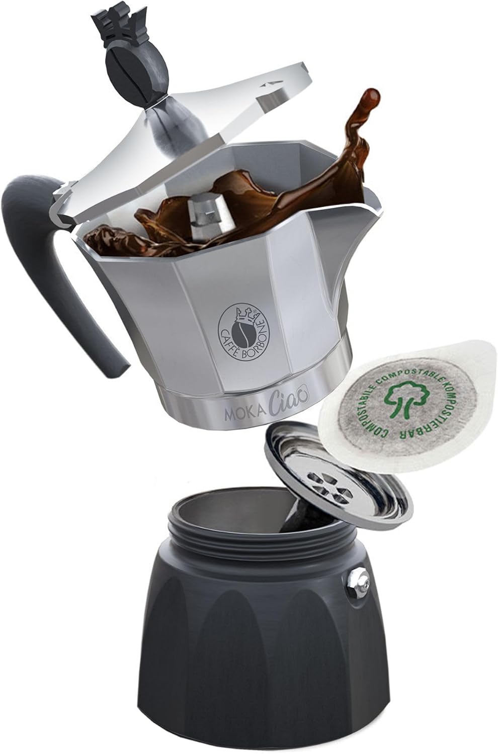 CAFFÈ BORBONE MOKACIAO Caffettiera a Cialde 15 Cialde OMAGGIO