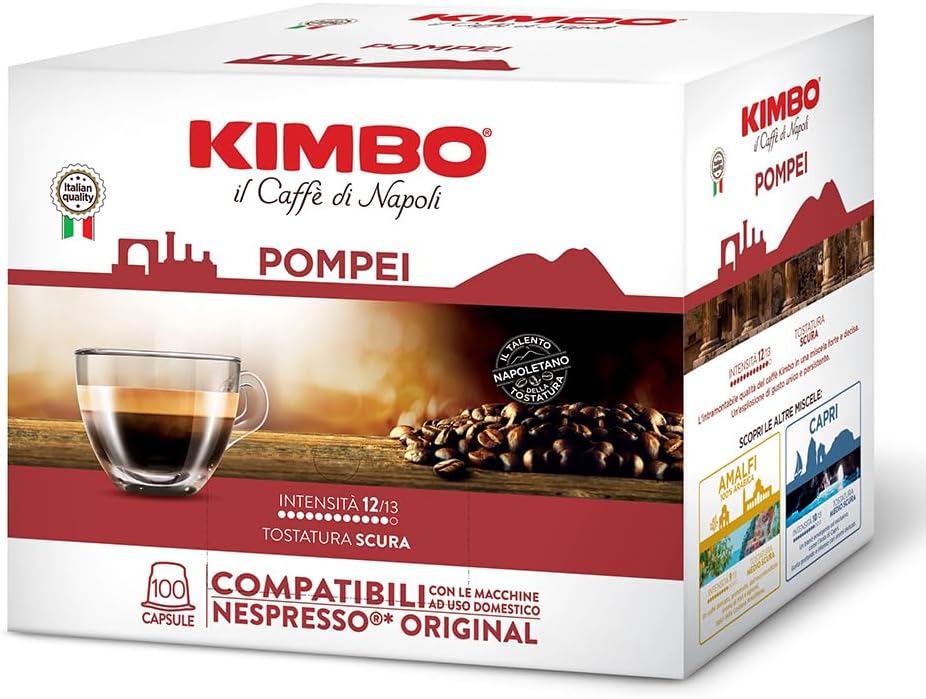 KIMBO Le Miscela Pompei Le Meraviglie del Gusto - 100 Capsule, Compatibili con Macchine Nespresso®*