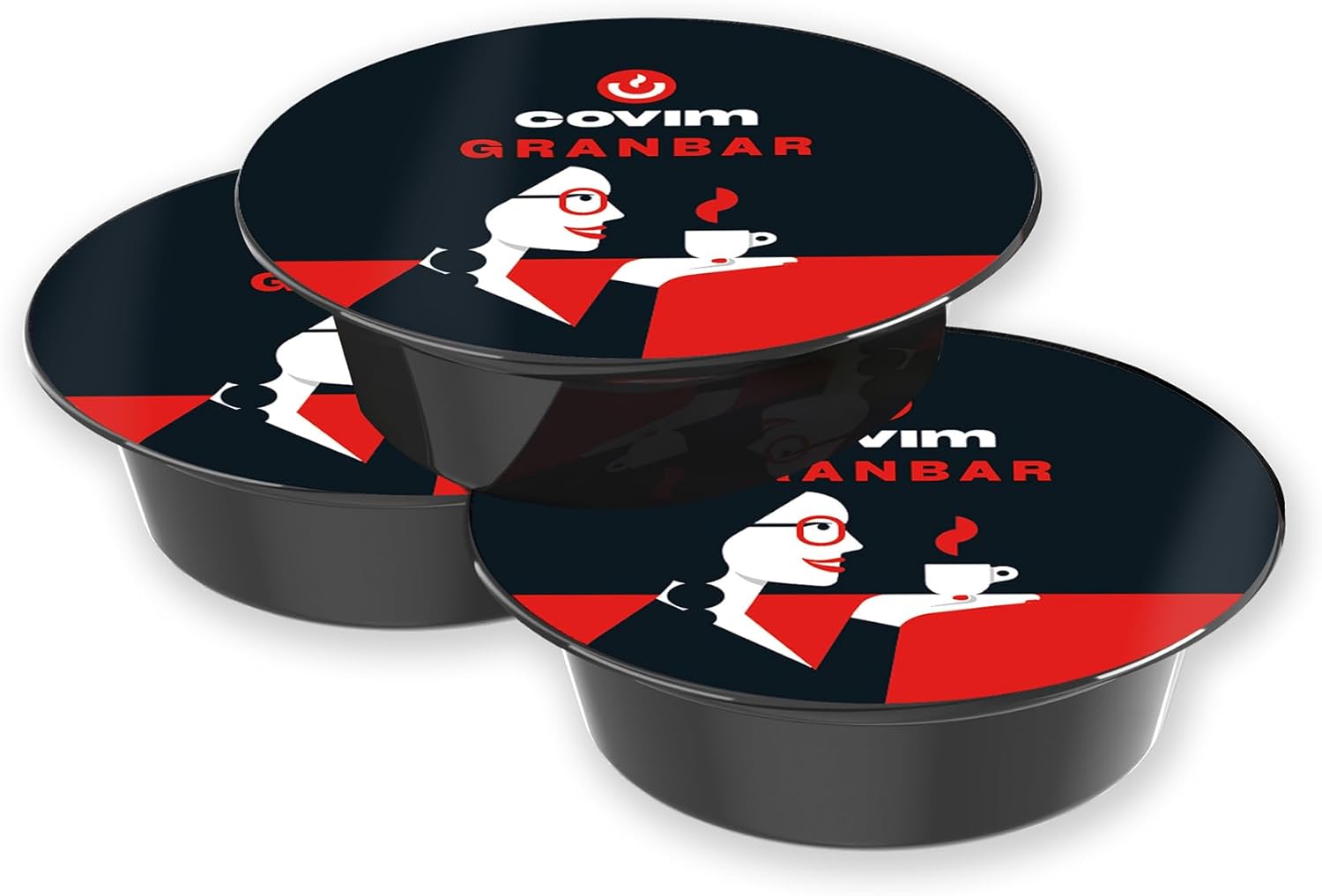Covim Caffè - Capsule di Caffè Granbar, 96 Capsule Monodose (2x48pz), Intensità 8, Compatibili con Lavazza A Modo Mio, Espresso Intenso con Note di Miele e Cereali