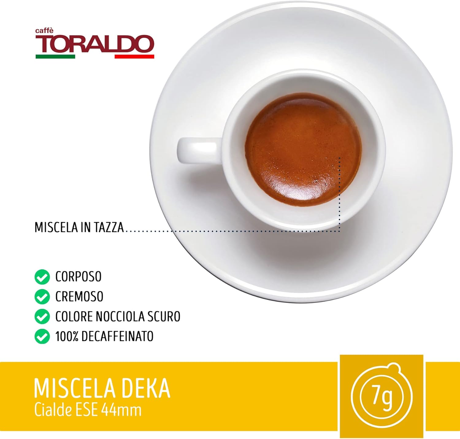 Caffè Toraldo Miscela Decaffeinato ESE 44 mm (150 Unità)