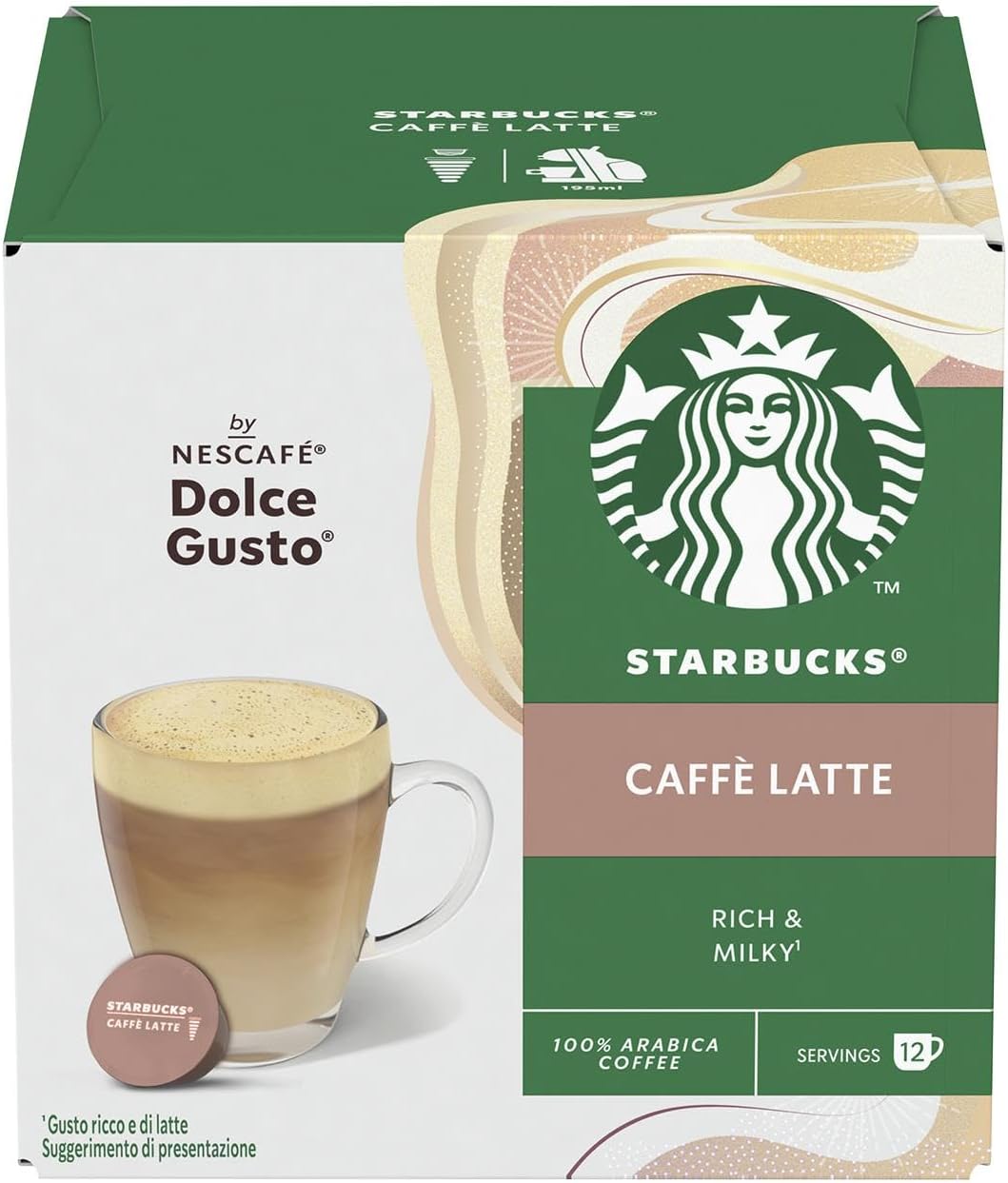 Starbucks Caffè Latte By Nescafé Dolce Gusto Caffè Latte 12 Capsule