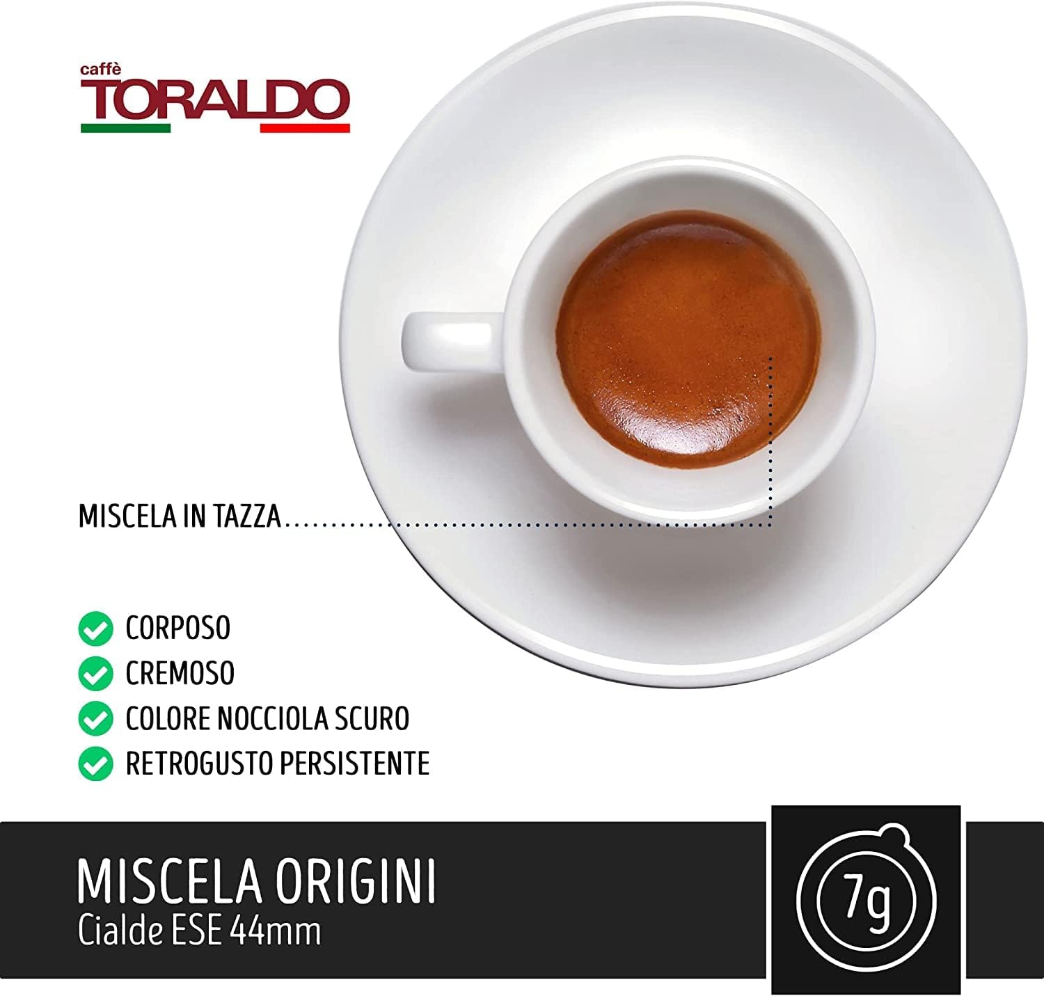 Caffè Toraldo Miscela Origini Cialde ESE 44 mm (50 Unità)