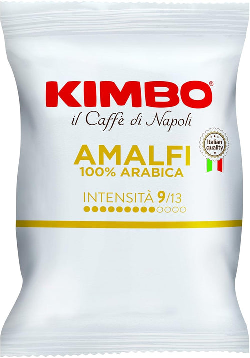 100 Capsule KIMBO Caffè Espresso Le Meraviglie del Gusto - Miscela AMALFI 100% ARABICA – compatibili con macchine sistema Lavazza a Modo mio