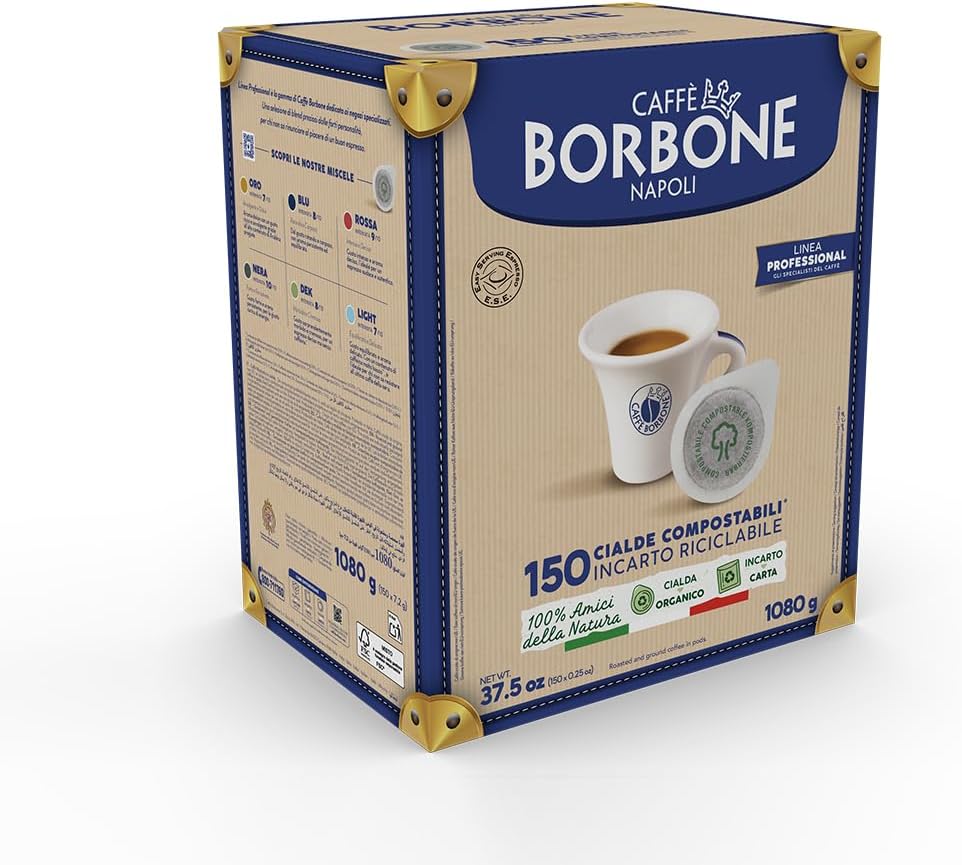 Caffè Borbone Cialda Compostabile, Miscela Blu - 150 Cialde - Sistema ESE