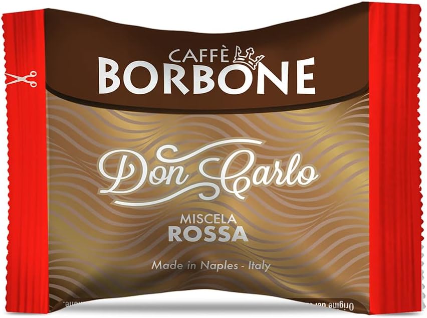 Caffè Borbone Don Carlo, Miscela Rossa - 100 Capsule - Compatibili con le Macchine ad uso domestico Lavazza* A Modo Mio*