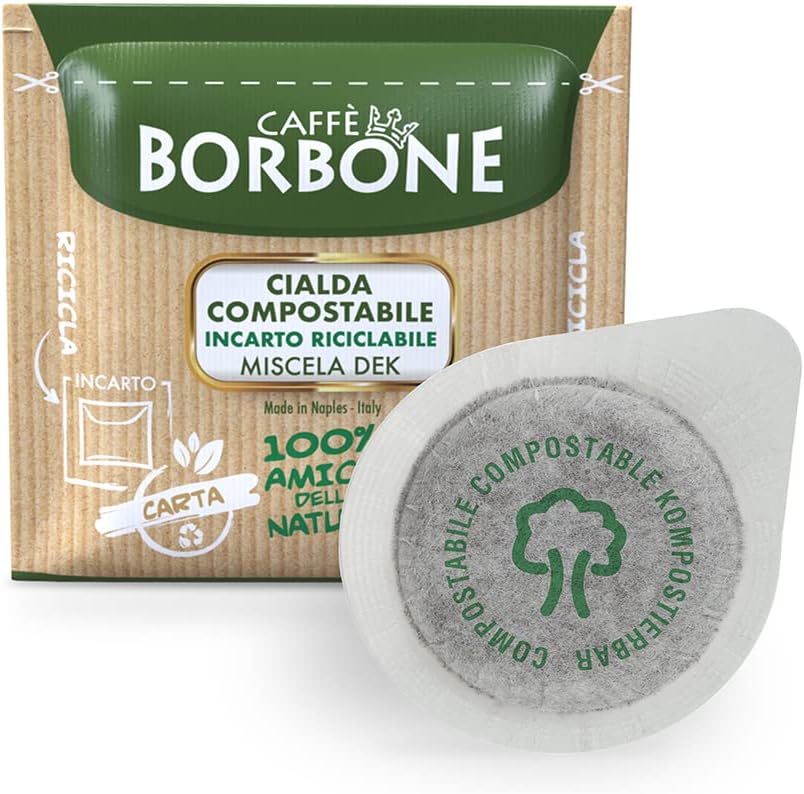 Caffè Borbone Cialda Compostabile, Miscela Decaffeinata - 150 Cialde - Sistema ESE