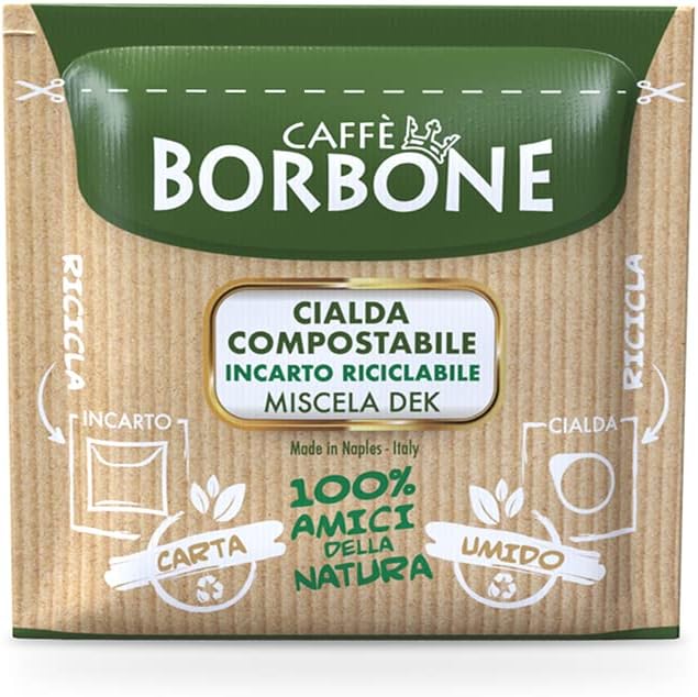 Caffè Borbone Cialda Compostabile, Miscela Decaffeinata - 150 Cialde - Sistema ESE