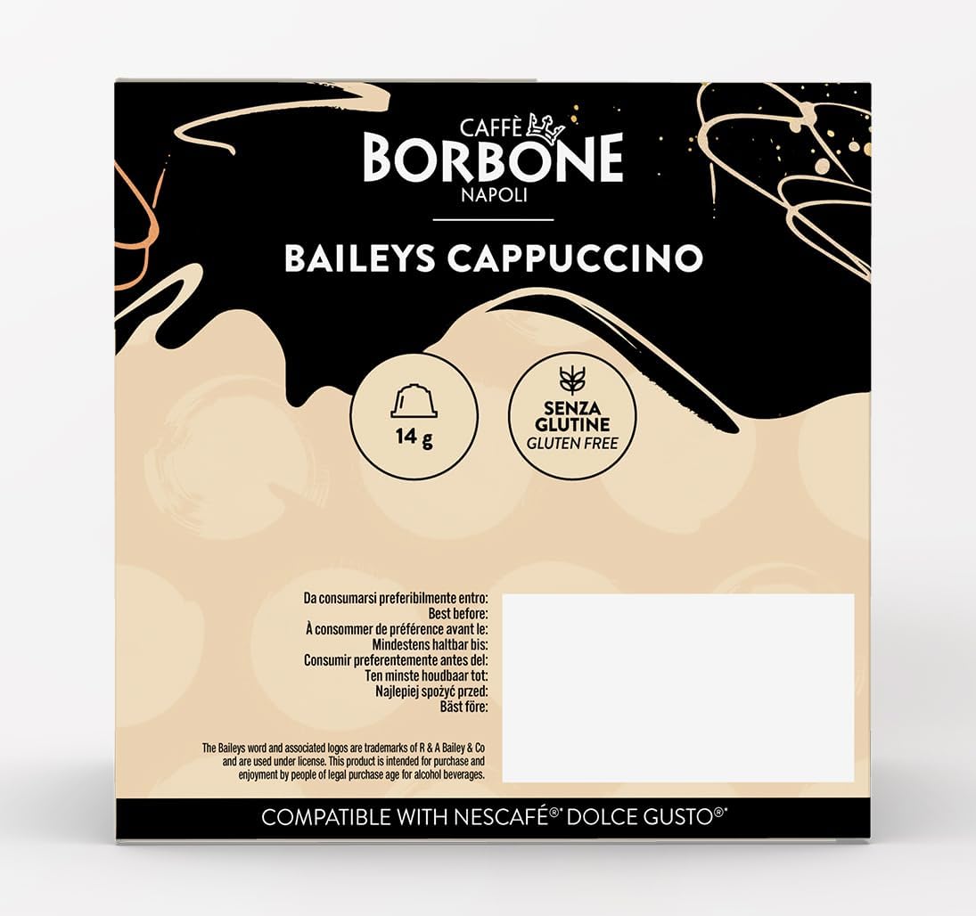 Caffè Borbone Cappuccino Baileys - 16 Capsule - Compatibili con macchine ad uso domestico Nescafè®* Dolce Gusto®*