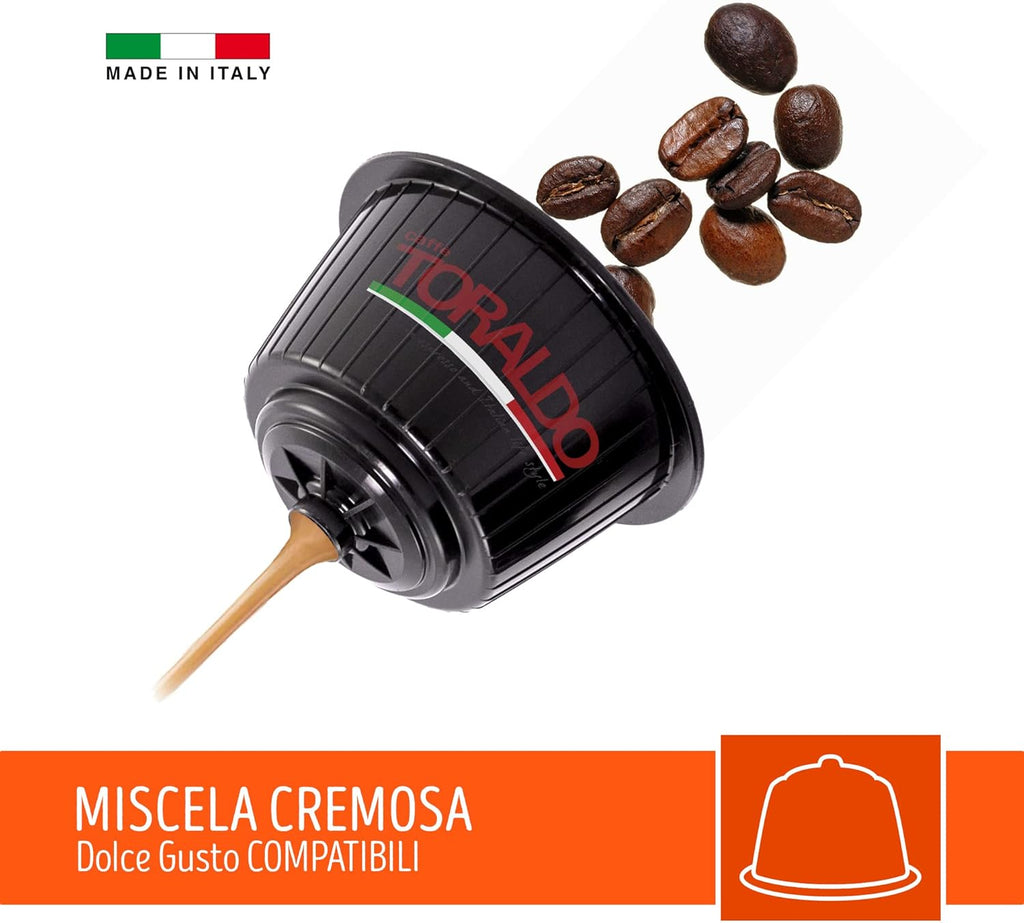 CAFFÈ TORALDO | Capsule Compatibile Dolce Gusto* (100 Unità, Miscela Cremosa)