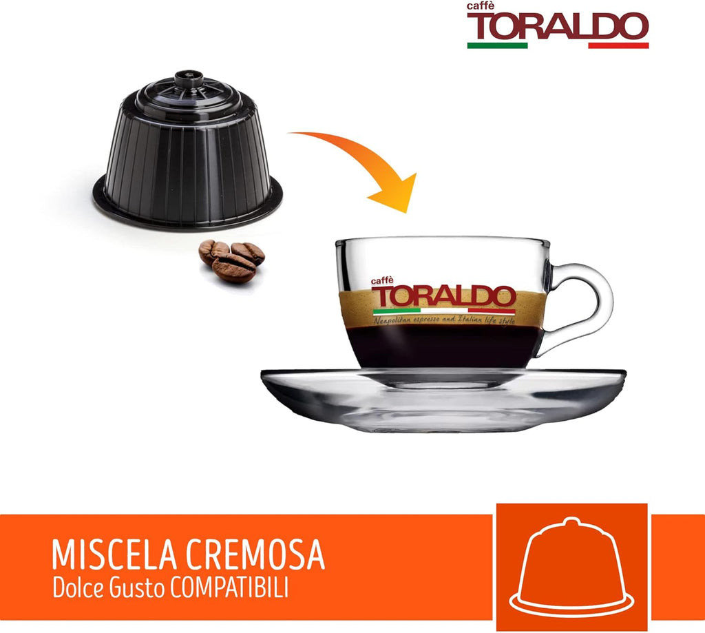CAFFÈ TORALDO | Capsule Compatibile Dolce Gusto* (100 Unità, Miscela Cremosa)