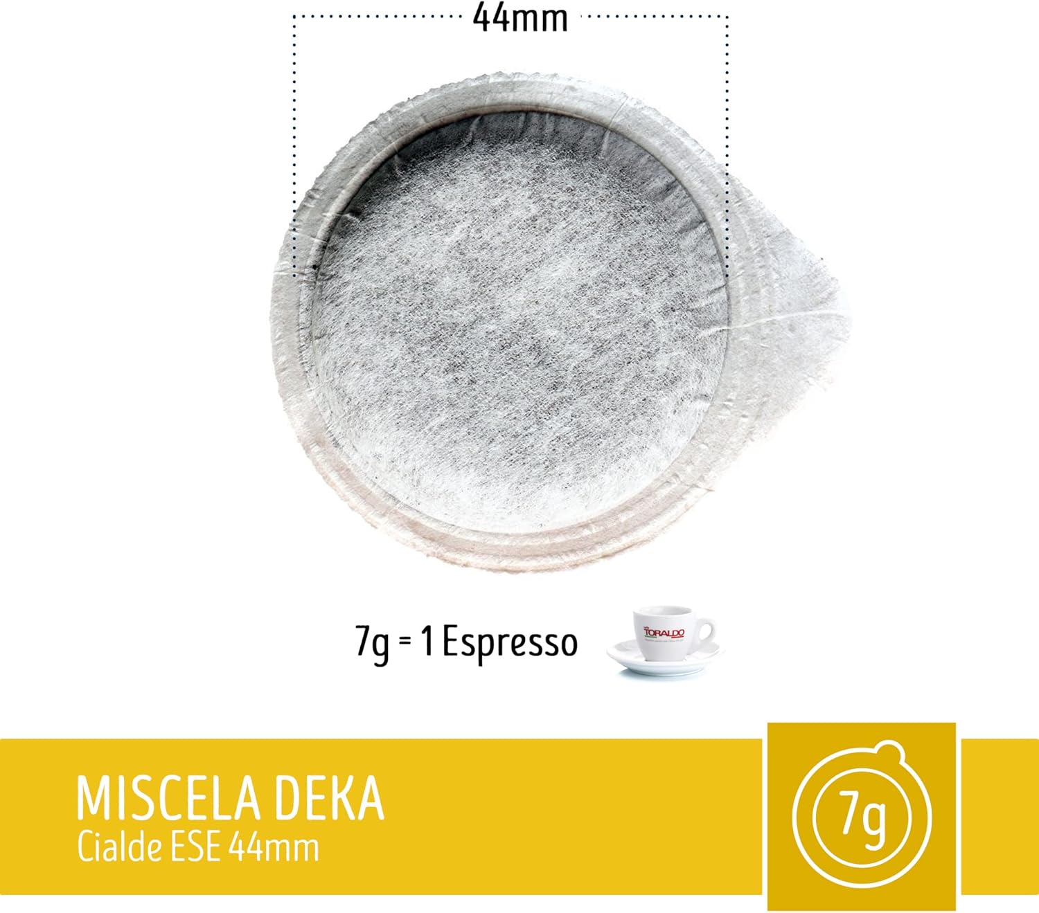 Caffè Toraldo Miscela Decaffeinato ESE 44 mm (150 Unità)