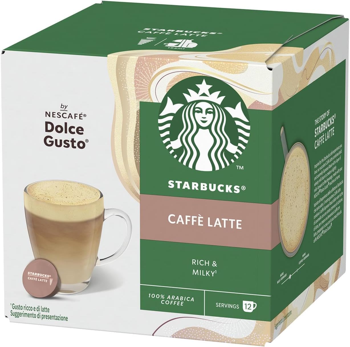 Starbucks Caffè Latte By Nescafé Dolce Gusto Caffè Latte 12 Capsule