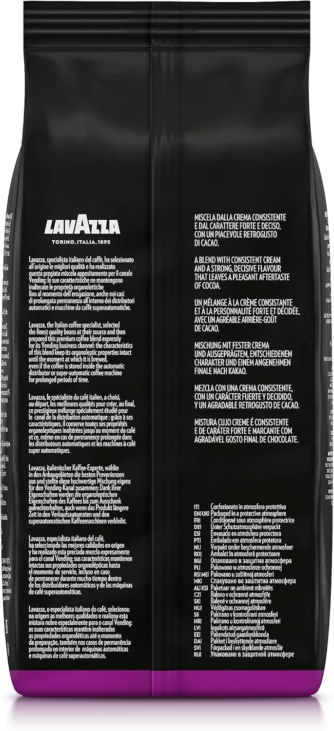 Lavazza Mélange de café de première qualité à grains entiers, goût espresso moyen torréfié Forte 2.2 lb