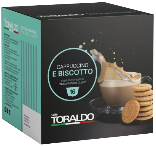 Toraldo Cappuccino e Biscotto 16 Capsule sistema Dolce Gusto