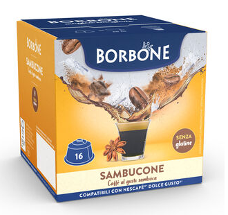 Sambucone Borbone 16 capsule Compatibili con Nescafe Dolce Gusto Gusto Sambuca